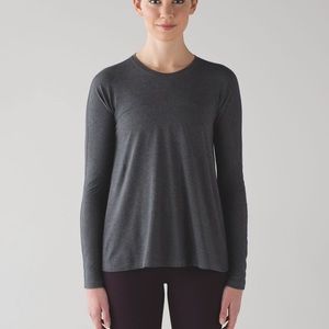 Lululemon Arcadia swing long sleeve top grey size 4